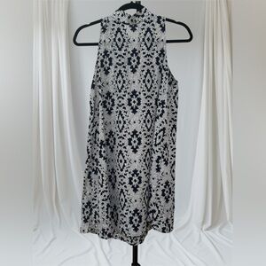 Soprano Black and White Geometric Mini Dress